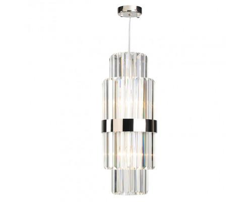 NEWPORT 10240 10244/S nickel , Подвесной светильник, Nickel Clear crystal D25*H55 cm E14 4*60W
