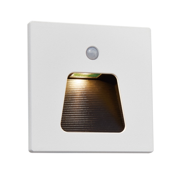 Pisso Wall Light 3W 830 SQ WHT w/sensor