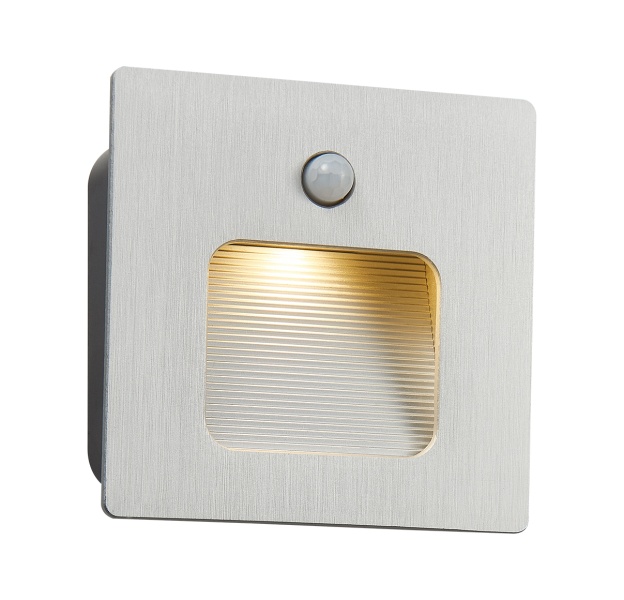 Pisso Wall Light 3W 830 SQ GRY w/sensor