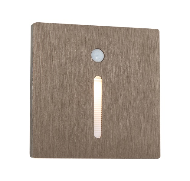 Pisso Wall Light 3W 830 SQ Wooden w/sensor