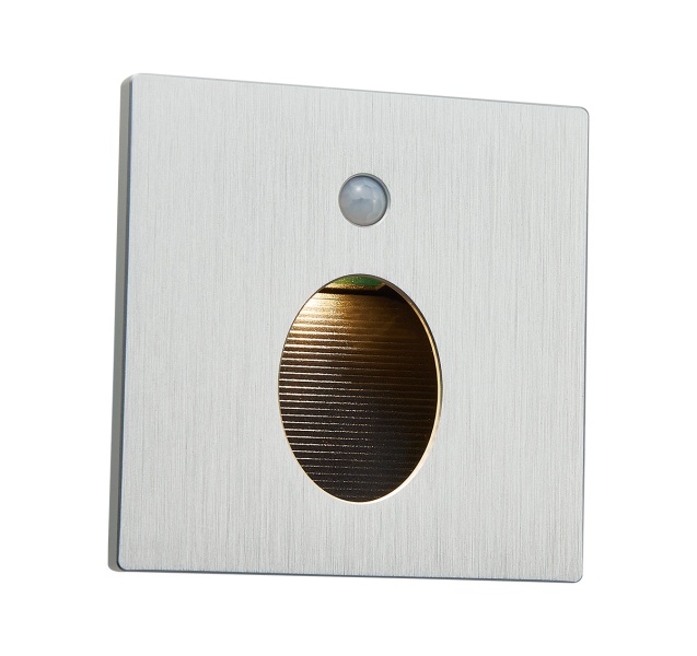 Pisso Wall Light 3W 830 SQ Brushed WHT w/sensor