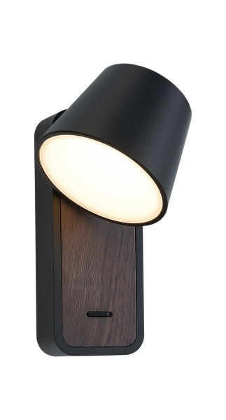Pisso Wall flood 3W 830 SQ BLK/Wooden