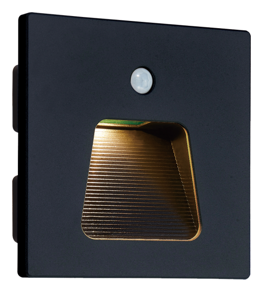 Pisso Wall Light 3W 830 SQ BLK w/sensor