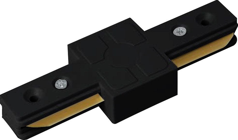 Two-wire Track Lighting I-Type Double-Ended Connector BLK