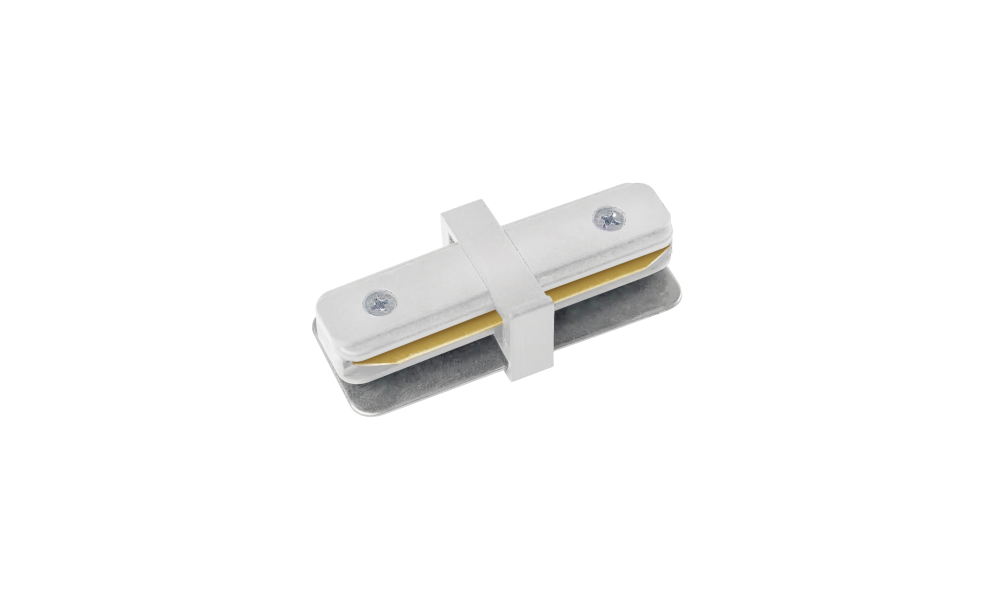 Two-wire Track Lighting I-Type Mini Double-Ended Connector WHT