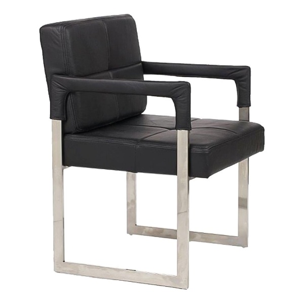 Кресло черное с металлическим каркасом Aster Chair